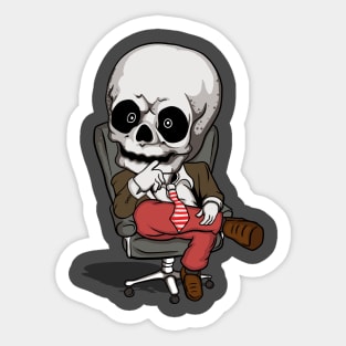 Sitting skull Sticker